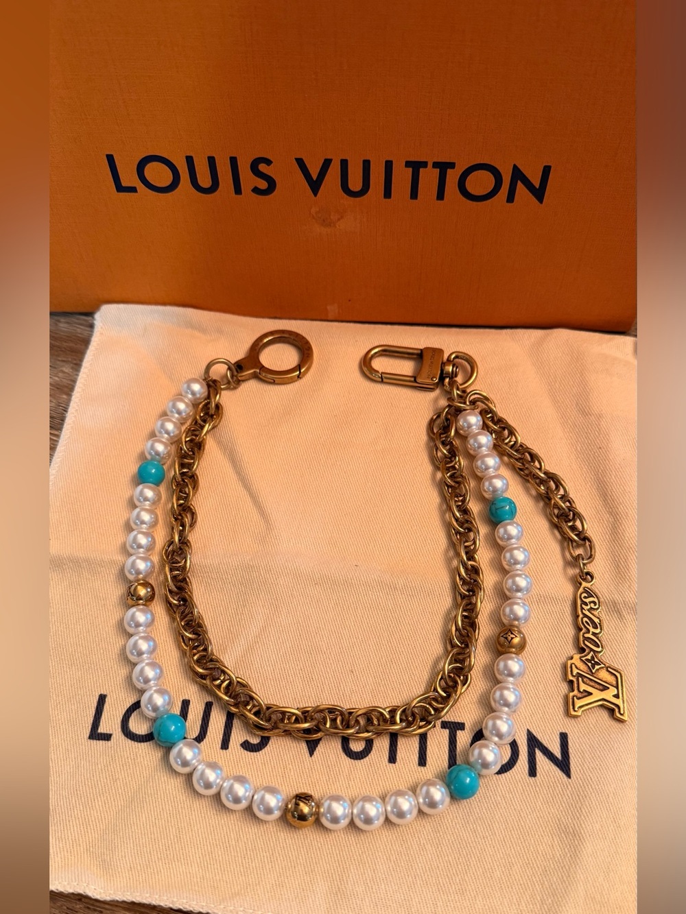 Louis Vuitton Wallet Chain, Chain Belt, Bag Charm!! Rare!! Rodeo lovers
